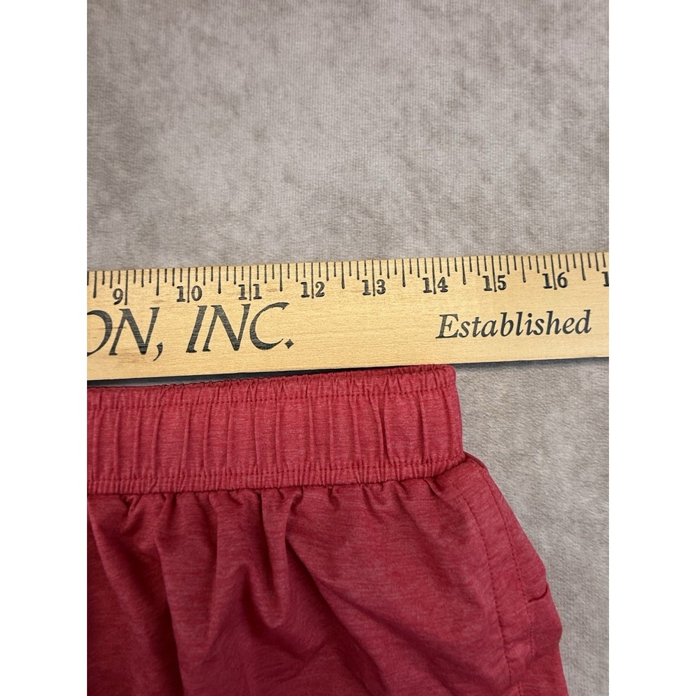 Rhone Men's Medium Lined Running Shorts Red Athletic Stretch Zip Pocket 5" Gym - Picture 8 of 12